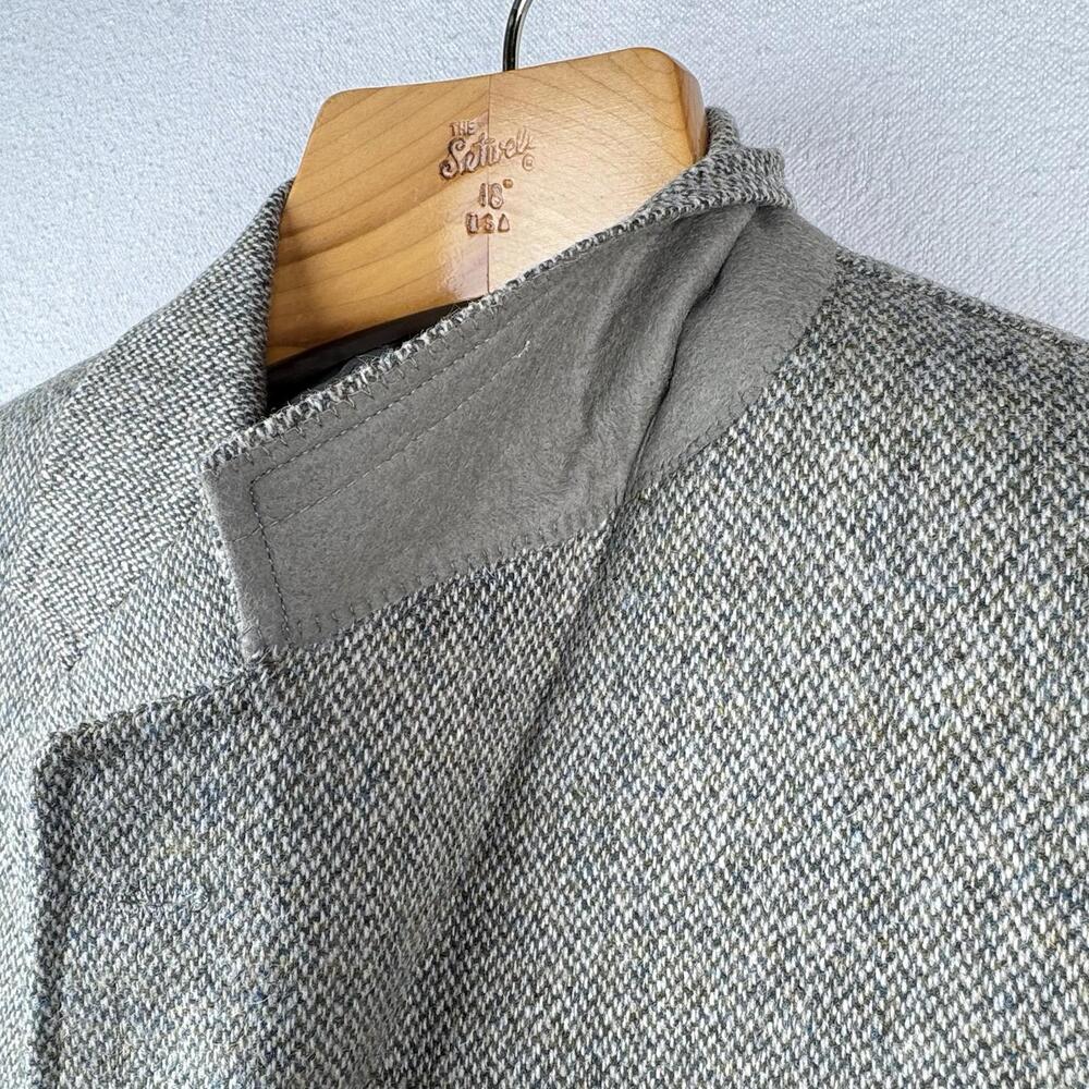 90’s Vtg The Andover Shop Herringbone Wool Blazer Sport Coat Mens 42 21”x30” USA - Picture 5 of 9